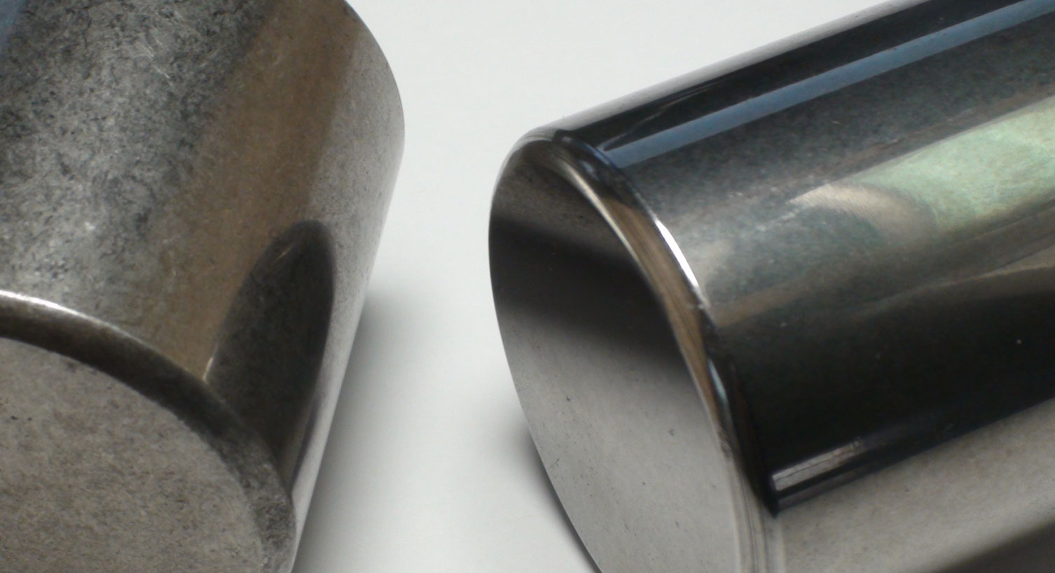 Close Up on Clean Part and Not Cleaned