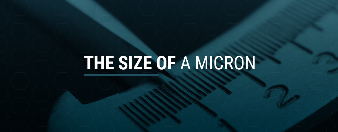 the size of a micron